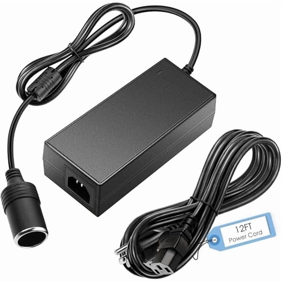 110V to 12V Converter 10A 120W AC to DC Converter AC/DC Power Supply Adapter Car Cigarette Lighter Socket with 13.5FT Extra-Long Power Cord for Car Refrigerator Inflator Car Vacuum Cleaner