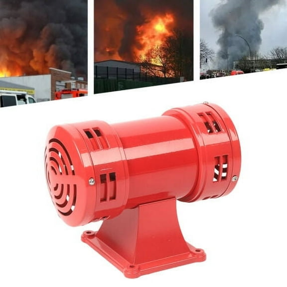 110V 140db Motor Driven Metal Horn Industry Boat Alarm Air Raid Siren MS-490 Red