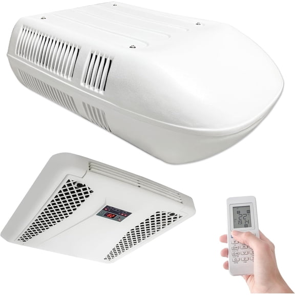 110V 15000BTU RV Air Conditioner, Low Noise Heat & Cooling Rooftop AC Unit for Camper, Fifth Wheel, Food Truck