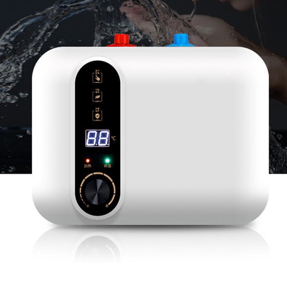 110V 1500W Electric Hot Water Heater, 2.6 Gallon Water Heater Storage, Compact and Efficient, Perfect for Small Under Sink Counter Rv Tr Endless Trailer Kitchen