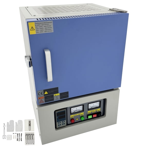110V 1700C Programmable Muffle Furnace for Laboratory Sintering Heat Treatment/Mosi2 Heater 100MM*100MM*100MM