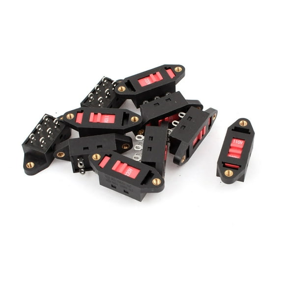 110V-220V 6 Pin Terminals DPDT Voltage Selector Slide Switch 10 PCS