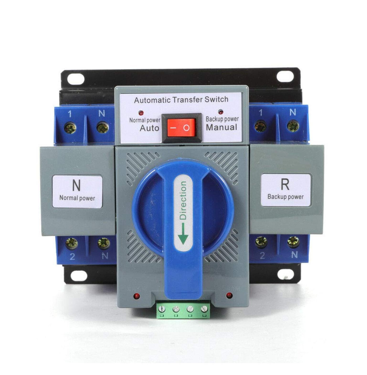 110V 2P 63A Dual Power Automatic Transfer Switch Dual Power Generator Changeover Switch