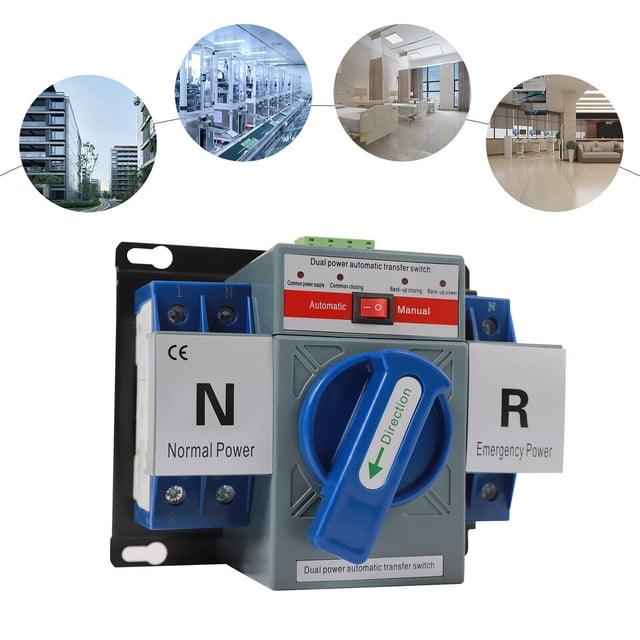 110V 2P 63A Dual Power Automatic Transfer Switch Self Cast Conversion ...