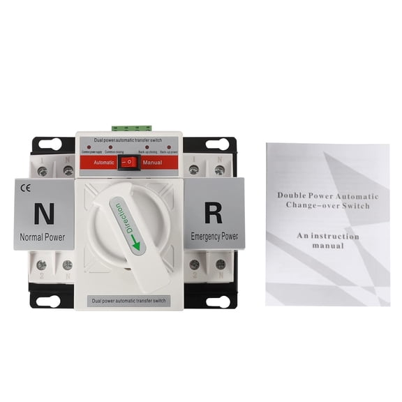 110V 2P 63A Mini Dual Power Automatic Transfer Switch, Generator Changeover Switch, Toggle Controller ATS Transfer Switch, 50HZ/60HZ