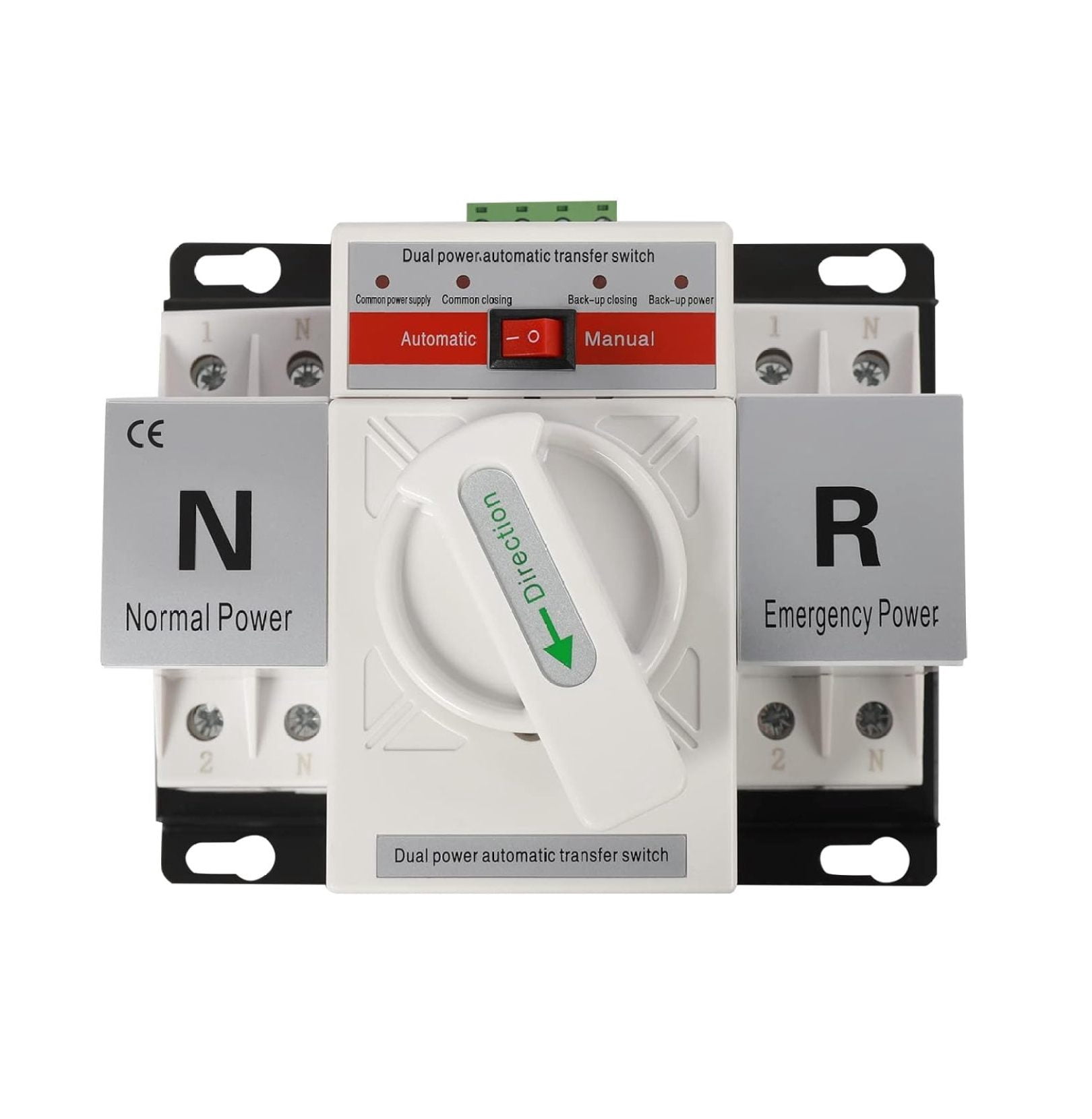 110V 2P 63A Mini Dual Power Automatic Transfer Switches Toggle Controller Change-Over Switch Self Cast Conversion