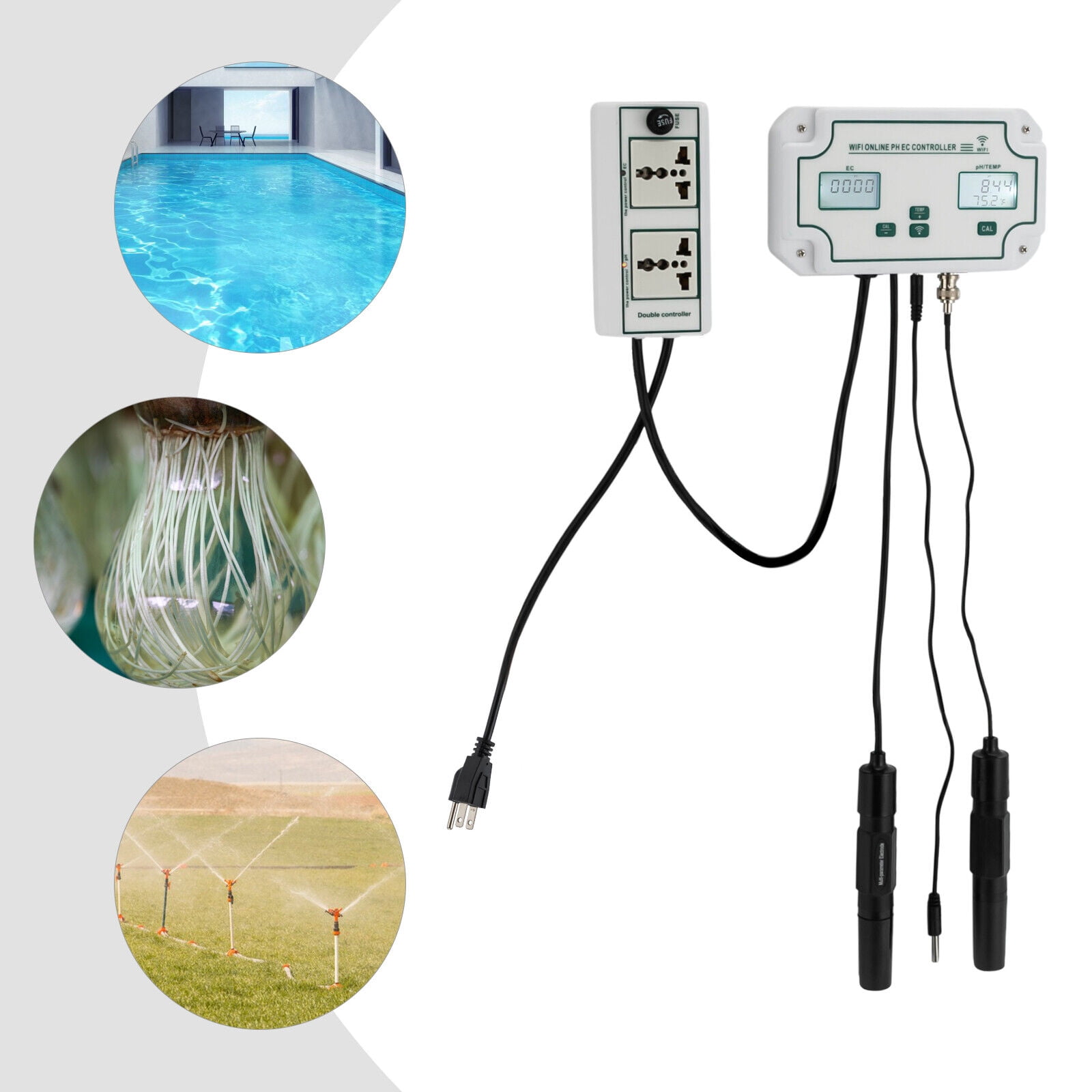 110V 3 in 1 Guardian Monitor pH Temp EC Conductivity Meter Hydroponic ...