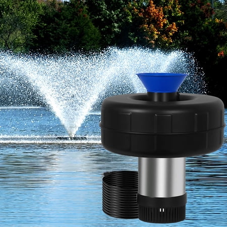 110V 3/4HP Pond Fountain Aerator, Floating Aerating Pump, 15000 GPH Automatic Fountain and Pond Aerator with 100FT Cord, Stainless Steel Floating Water Pump for Residential Ponds