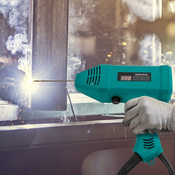 110V 3000W Handheld Welder Portable Digital Welder Gun Portable Welding Machine Freestanding Mount Type Long Wires Corded Electric