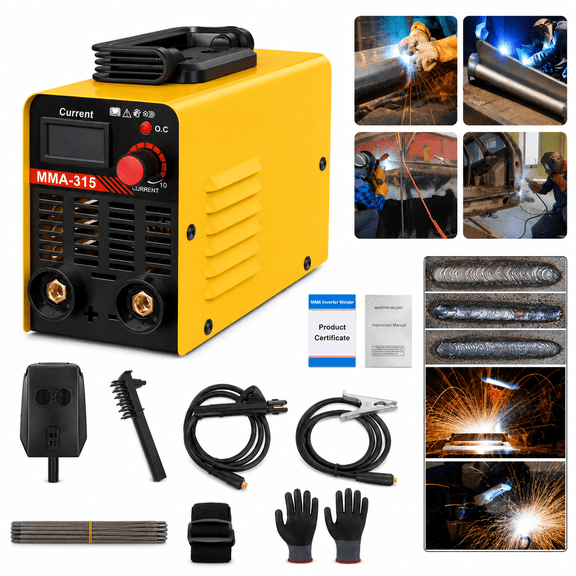110V 300A Mini Inverter ARC Welder Machine DC IGBT MMA Stick Welding Machine Portable Electric Welding Tool with Digital Display Stable Arc Start For Home DIY Metal Repair Workshop Use Kit