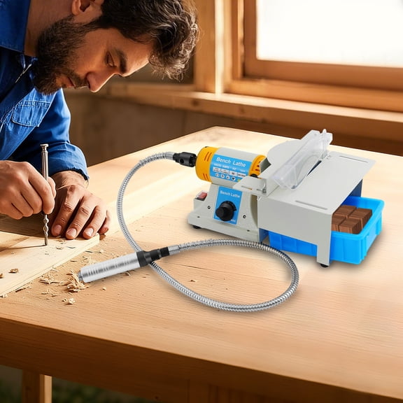 110V 320W Small Multi Function Electric Bench Grinder and Saw Machine, with US Standard Plug for Workshop Cutting Polishing and Grinding Work