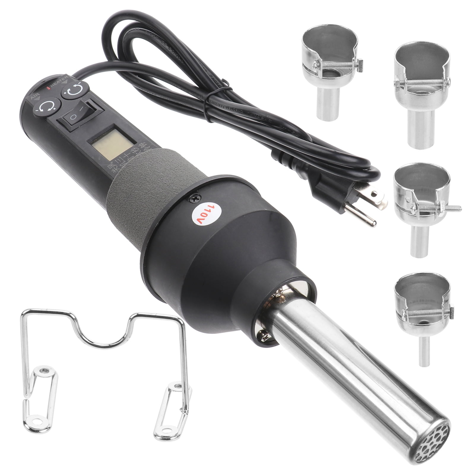 110V 450W LCD Electronic Heat Hot Air Desoldering Soldering Station with Nozzles Kit (US Plug)