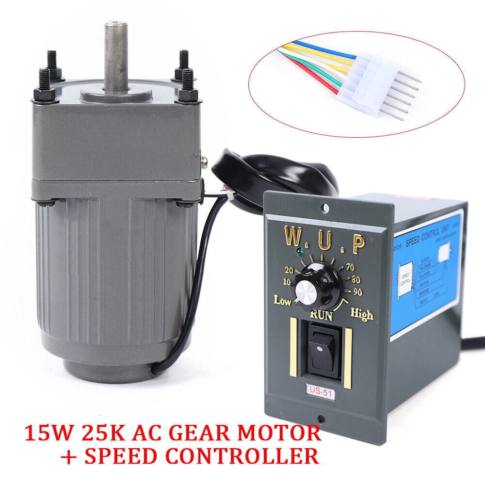 110V 54RPM Gear Box Motor 25K High Torque Reversible Variable Speed ...