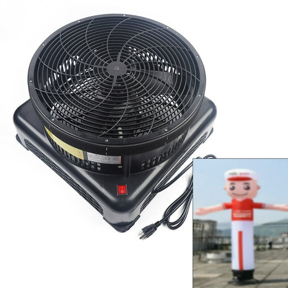 110V 550W Black Man Dancer Air Blower Fan 18.1*11.8in 1700/1760r/min for Inflatable Advertising Air Wind Tube Puppet Sky