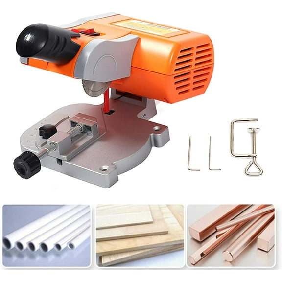 110V 60HZ Cut Off Saw 2" Mini Desktop Cutting Machine 45 Bench Cut Off Saw Portable Wood Metal Saw 7800RPM Metal Cutter With Steel Blade For Arts Crafts Cutting Wood Plastic Metal