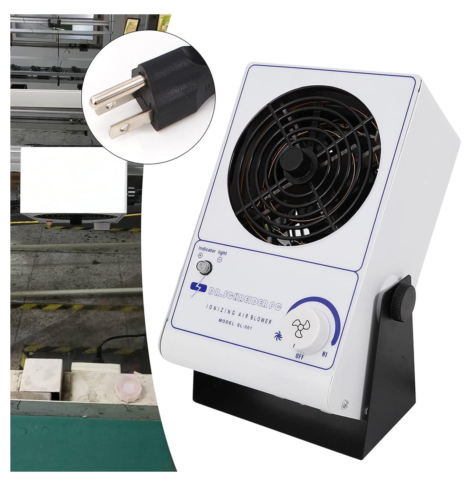 110V 60Hz Ionizing Air Blower Fan Anti Electrostatic Ion Blower Anti