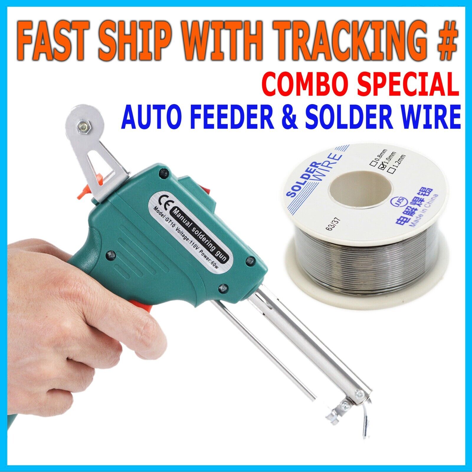 110V 60W Auto Welding Electric Soldering Iron + Wire Temperature Gun