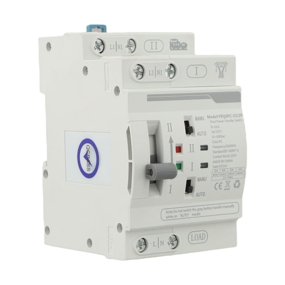 110V 63A Automatic Manual Transfer Switch for Home Generator Applications with 0.05 Second Switchover and Mains Backup Coordination