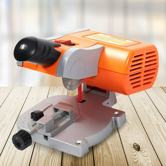 110V 90W Mini Benchtop Cut-Off Chop Saw Wood Metal Angle Moulding Cutter 45Miter Saw 7800r/Min 9.84*5.51*5.91 inch for Cutting Wood, Plastic, Stone, Non-Ferrous Metals