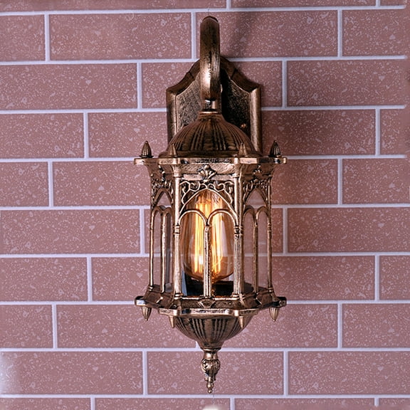 110V Antique Sconce Wall-Mounted Light Outdoor Exterior Lantern Porch Lamp Wall Lighting