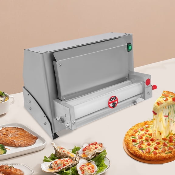 110V Automatic Pizza Dough Roller Sheeter Pastry Press Making Machine 3-12 in