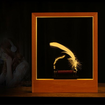 110V  Beauty Slow Time Photo Frame  LED Optical Illusion & 1*Adapter US Plug