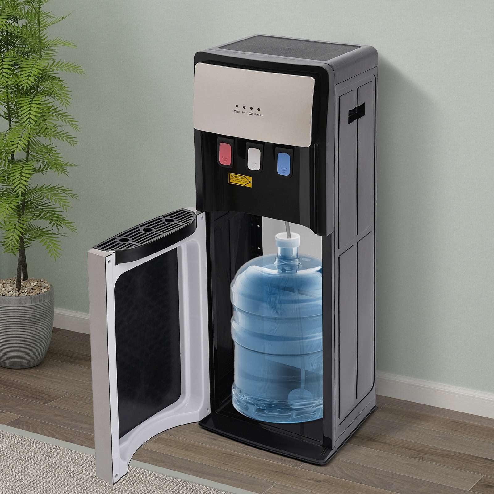 Standing Hot& Cold Water Cooler Dispenser 5 Gallon Top Loading 110V 75W/500W New - Te Sheshi