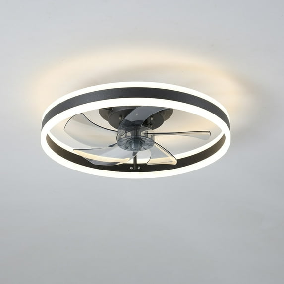 110V Ceiling Fan with Dimmable LED Lights,Black