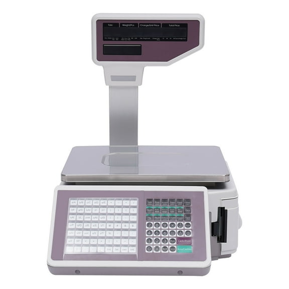 110V Commercial Digital Food Price Computing Scale 66LBS with Dual Label Printer