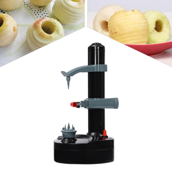 110V Commercial Electric Potato Peeler Apple Pear Fruit Quick Peeling Tool Black
