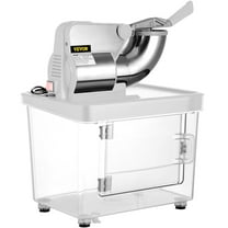 110V Commercial Ice Crusher 440LBS/H, ETL Approved 300W Electric Snow Cone Machine with Dual Blades, Stainless Steel Shaved Ice Machine with Safety On/Off Switch for Family, Restaurants, Bars,
