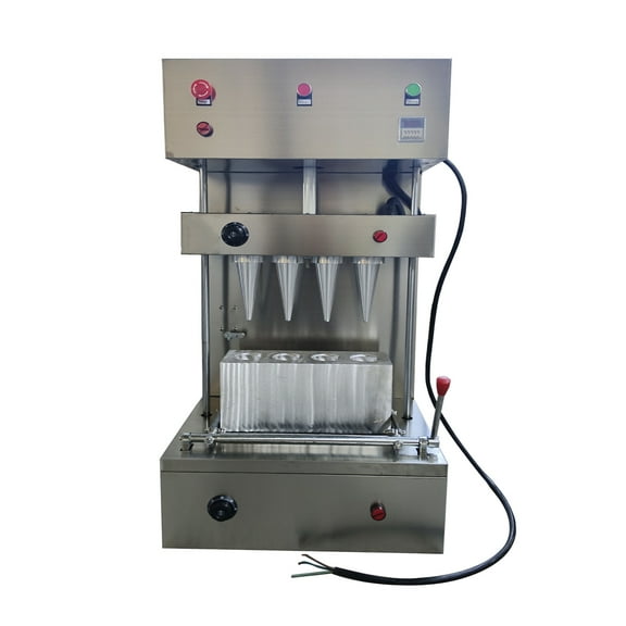 110V Commercial Stainless Steel Pizza Cone Forming Machine Maker 4 Threaded Heating Elements
