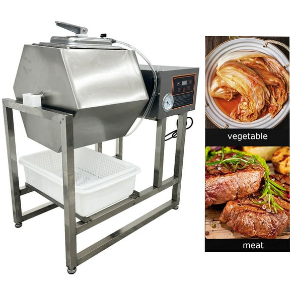 110V Commercial Vacuum Marinator Machine Stainless Steel Hexagonal Barrel Fast Flavor Infusion