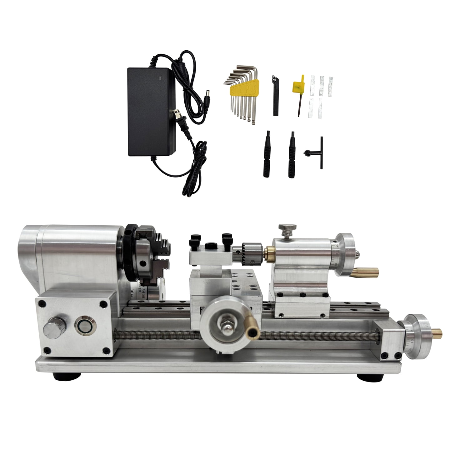 110V DIY Mini Lathe Multifunctional Home Woodworking Homemade Small Lathe Micro Lathe