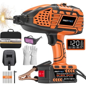 110V Handheld ARC Welder Machine Portable IGBT Inverter Welder Gun with Digital Display 5 Current 20 Rods for Home DIY Repair