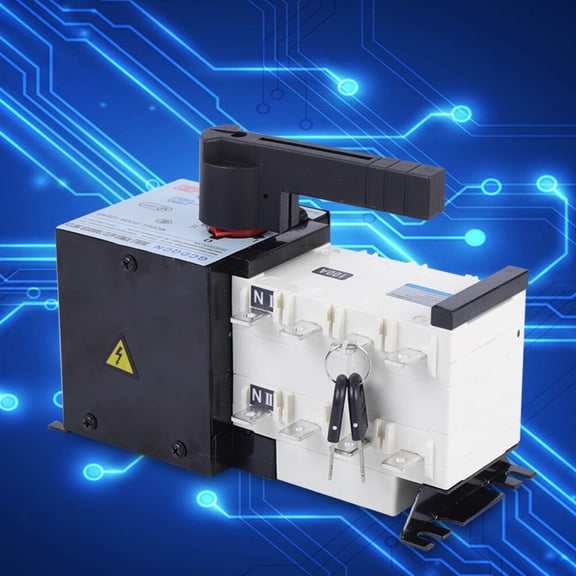 110V Dual Power Transfer Switch Practical Automatic Changeover Switch Wall-mounted&Rail Mounted with Wiring Terminals