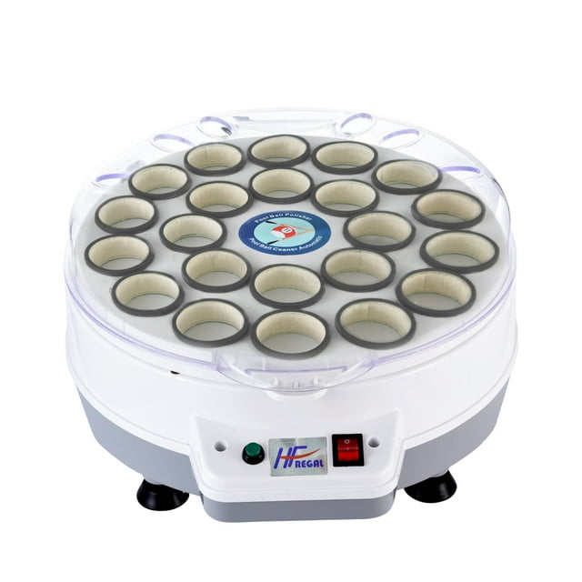 110V Electric Billiard Ball Cleaner, 16/22 Balls Capacity Automatic Polishing System for Pool Clubs(Creamy)