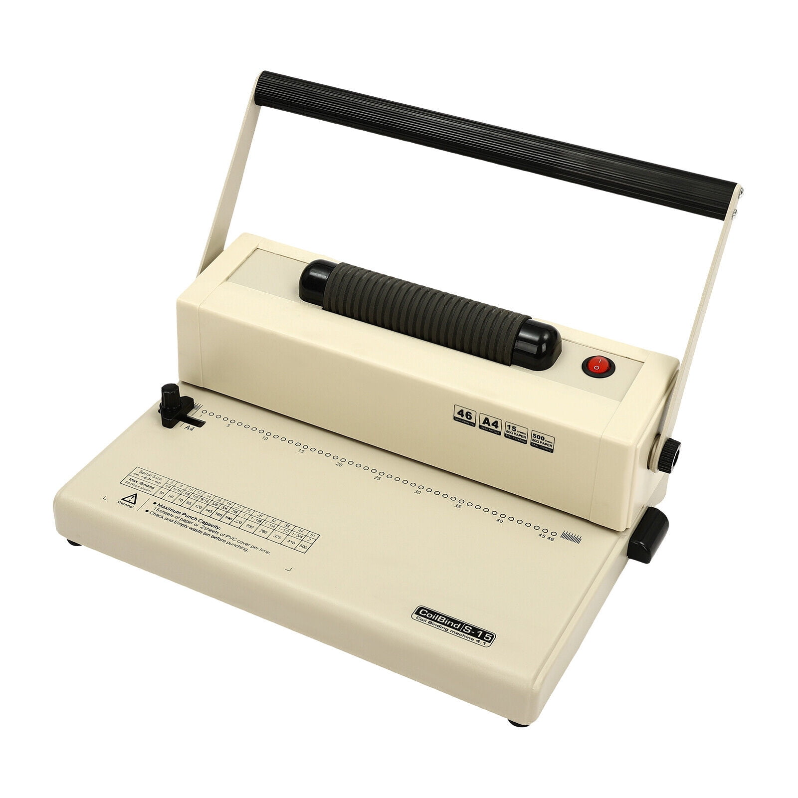 110V Electric Binding Machine 25W Electric Spiral Coil Binder 46 Holes