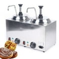 thumbnail image 1 of 110V Electric Countertop Nacho Cheese Dispenser w/ Pump Hot Fudge Caramel Warmer, 1 of 12