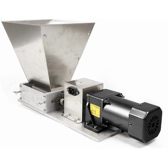 110V Electric Grain Mill Grain Grinder, 2 Roller Crusher Heavy Duty Malt Mill Homebrew Grain Crusher, Stainless Steel Barley Grinder for Grain Milling (US Plug)