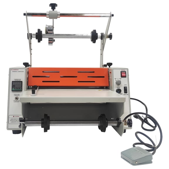 110V Electric Steel Roller Thermal Laminator With Toothing Cutter Hot Cold Roll Laminator
