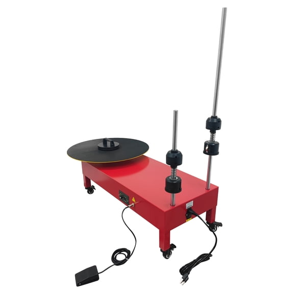 110V Electric Stretch Film Wrapping Machine 23.6" Turntable Dual Shaft Goods Packaging Baler