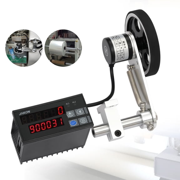 110V Electronic Digital Meter Counter Mechanical Length Counter Single Measure Wheel Unit in Feet Meter with Control Function 0-999999