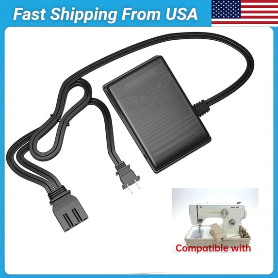 110V Foot Control Pedal Power Compatible with Riccar Sewing R551 R624E R650 R724E R739DE