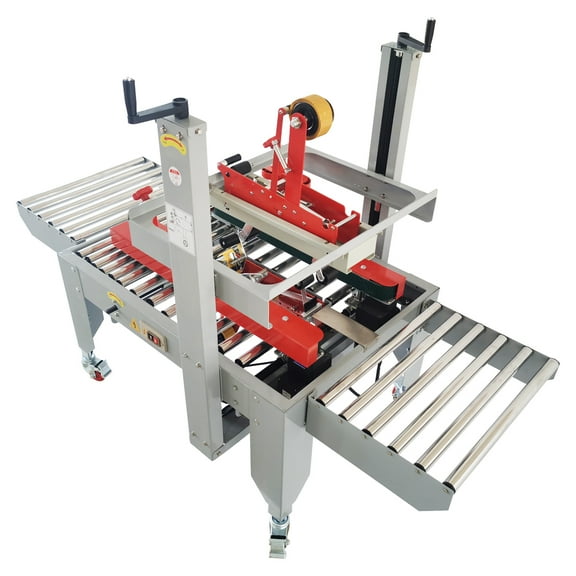 110V Full Automatic Double-Flap Case Sealer Tape Sealing Machine Box Carton Sealer 4.72"-19.68"