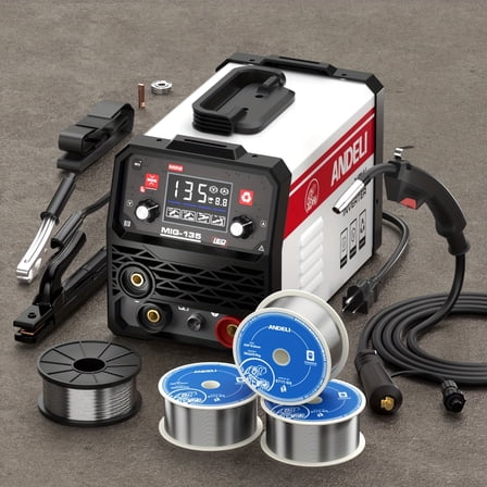 110V Handheld ARC Welder Kit - IGBT Vertical Design, 6 Variable Current, Fits 3/32"-1/8" Welding Rods