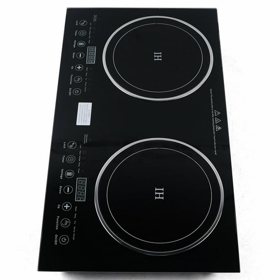 110V Induction Cooktop 2 Burners Electric Hob Cook Top Stove Ceramic Cooktop