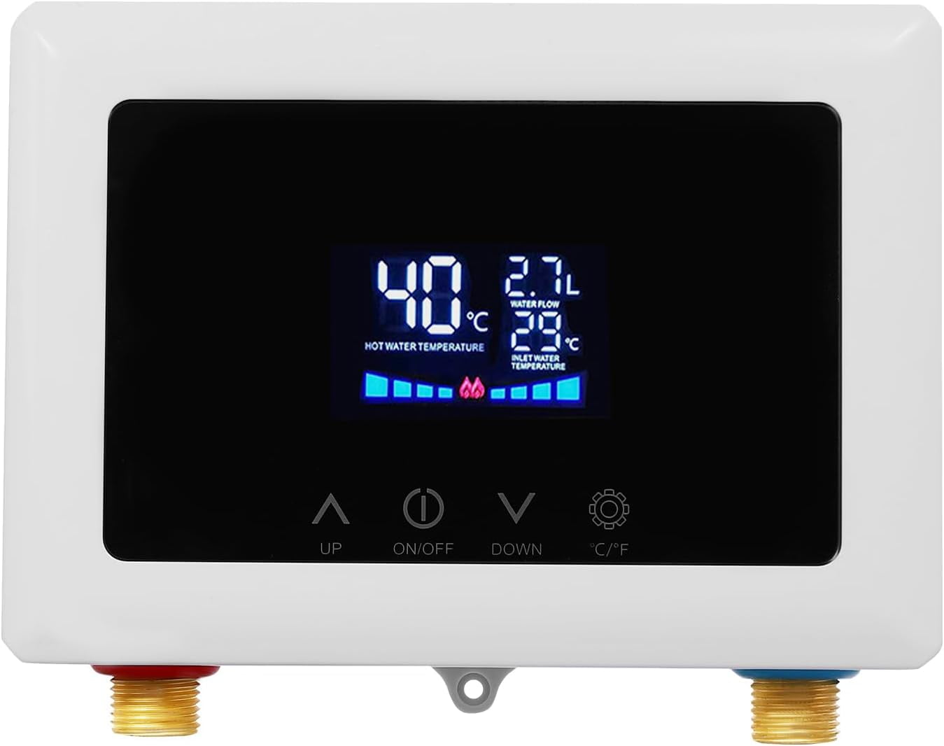 110V Instant Electric Water Heater with Remote Control, 3000W Wall Mount Electric Water Heater with LED Display, Modern Electric Water Heater for Bathrooms, Hotels