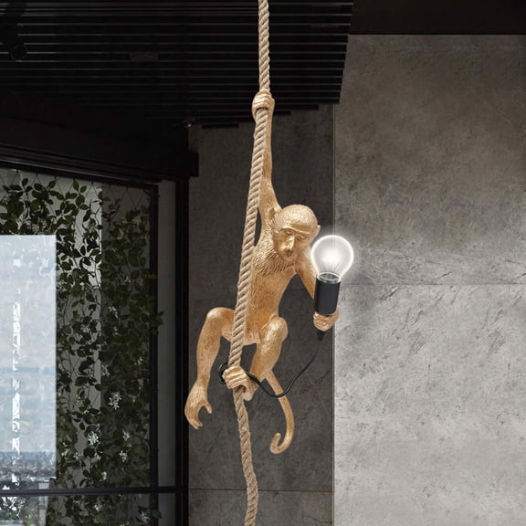 110V Led Monkey Chandelier Ceiling Lamp Pendent Lamp E27 W/1 Set X Screws 72cm for Bedroom, Living Room