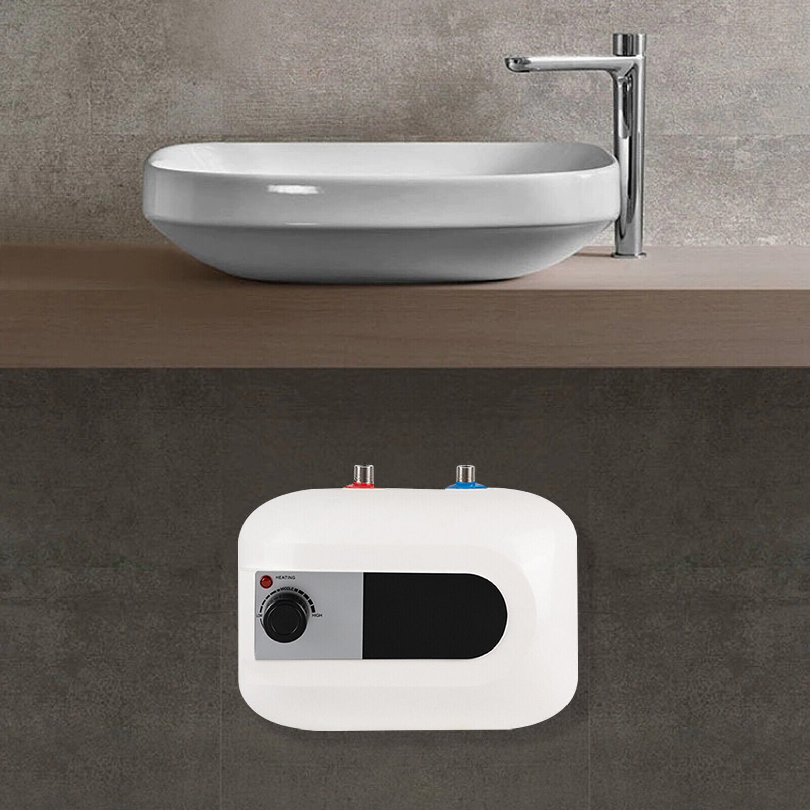 110V Mini Hot 6L Electric Tank Water Heater Instant Point Bathroom 86-149 °F for Kitchens, Bathrooms